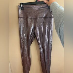 Lululemon shiny brown align pants size 8